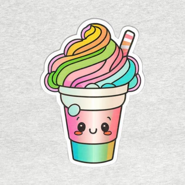 Funny Rainbow Ice Cream by DarkAgeArt